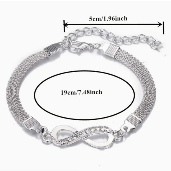 SPARKLING MESH ETERNETY BRACELET in Silver - Picture 2 of 2